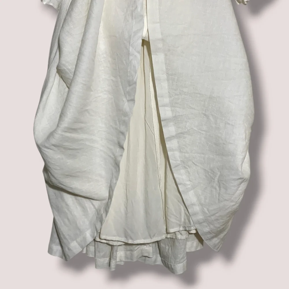 NWT MABLE ARIYA FRONT RIBBON TIED MINI Dress In OFF WHITE SZ L - Picture 5 of 16